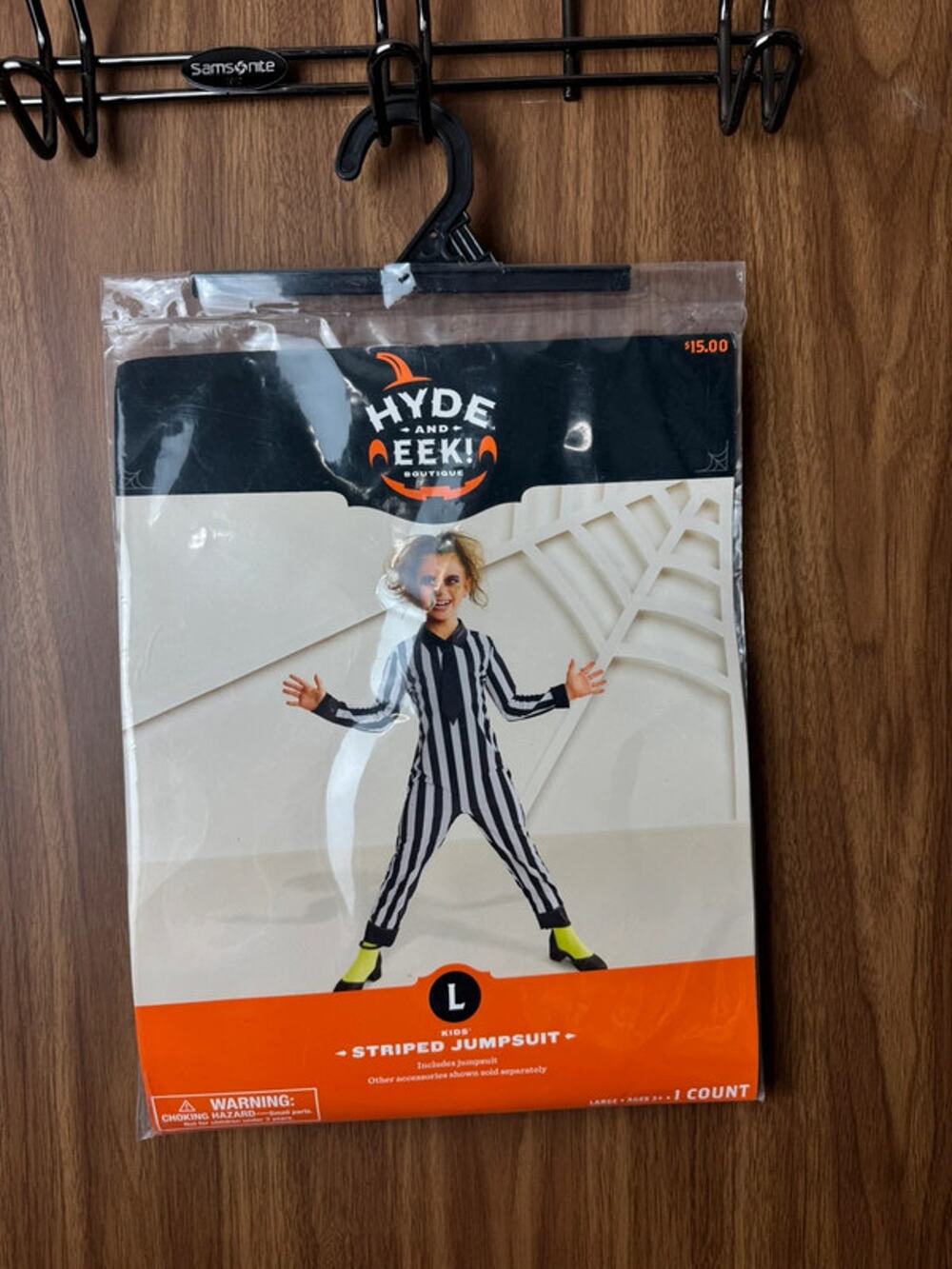 New Hyde & Eek Kids Striped Jumpsuit Costume - Large (10/12)